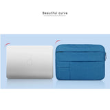 NNEDSZ 15.6 Inch Laptop Tablet Bag with Multiple Pockets and Soft Oxford Cloth Handle - Navy Blue