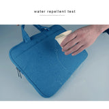 NNEDSZ 15.6 Inch Laptop Tablet Bag with Multiple Pockets and Soft Oxford Cloth Handle - Navy Blue