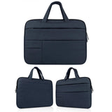 NNEDSZ 15.6 Inch Laptop Tablet Bag with Multiple Pockets and Soft Oxford Cloth Handle - Navy Blue