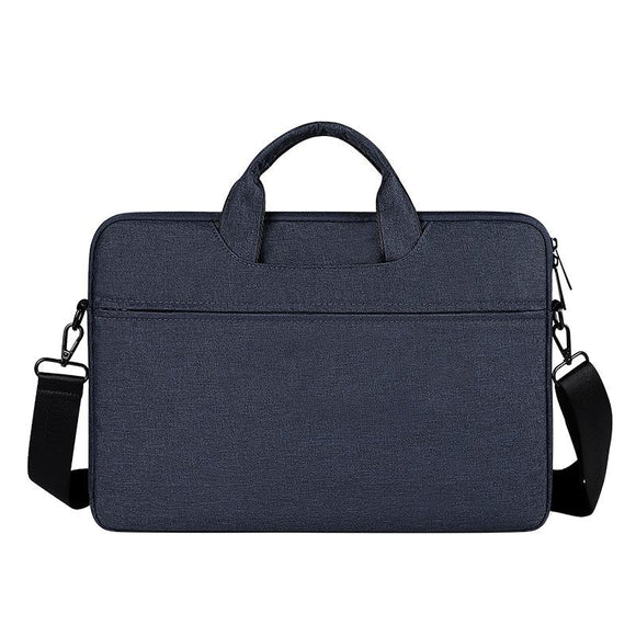 NNEDSZ Waterproof Oxford Cloth One-Shoulder Handbag For 15.6 Laptops - Hidden Portable Strap - Navy Blue