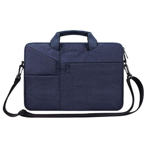 NNEDSZ 15.6 Inch Laptop Handbag With Hidden Strap And Suitcase Belt - Waterproof And Tear-Resistant - Navy Blue