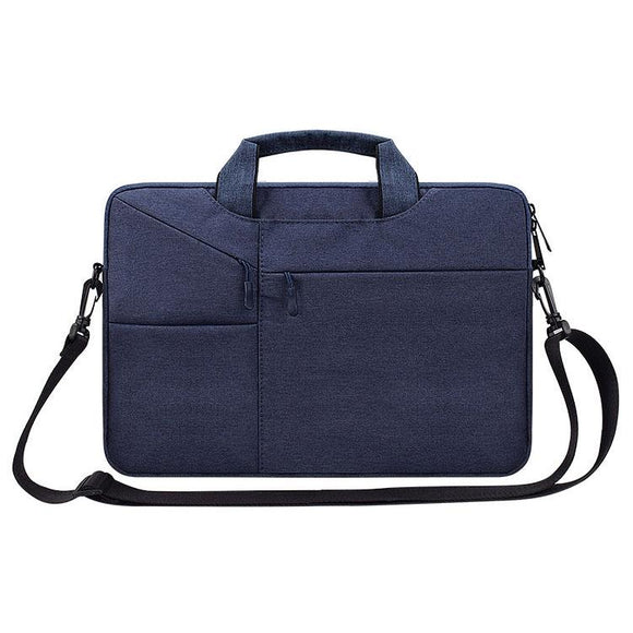 NNEDSZ 15.6 Inch Laptop Handbag With Hidden Strap And Suitcase Belt - Waterproof And Tear-Resistant - Navy Blue