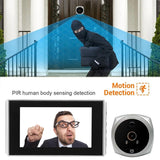 NNEDSZ Smart Cat Eye Video Doorbell With 4.5 1080P Hd Screen Night Vision & Motion Detection - White