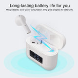NNEDSZ Wireless Bluetooth Earphones With Touch Display - White