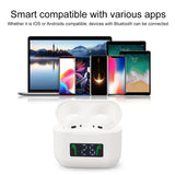 NNEDSZ Wireless Bluetooth Earphones With Touch Display - White
