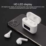 NNEDSZ Wireless Bluetooth Earphones With Touch Display - White