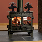 Eco-friendly Heat Powered Stove Fan for Wood / Gas / Pellet Stoves - White