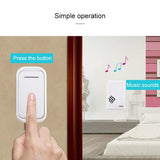 NNEDSZ Home Music Remote Control Wireless Doorbell With 38 Polyphony Sounds White