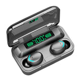 NNEDSZ Bluetooth Earphone With Noise Reduction & Led Display - Black - Ip6D1057W Led Light White