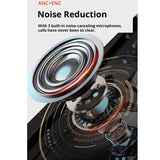 NNEDSZ Wireless Bluetooth 5.2 Earphones With Anc & Enc Noise Reduction - White