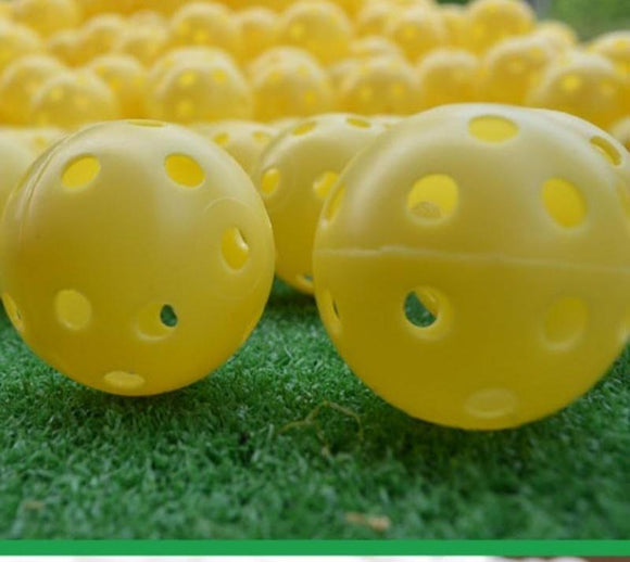 NNEDSZ 10-piece Indoor Golf Exercise Hollow Balls - Available - Yellow