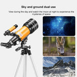 NNEDSZ Stargazing Telescope For High-Definition Astronomical Viewing - Black / Yellow