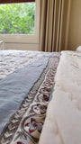 NNEDSZ Kolka Palm & Pine Reversible Quilt 100% Cotton Blue - King Size