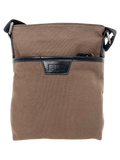 NNEDSZ FIB Byron Canvas Sling Bag Shoulder Travel Cross Body - Brown