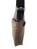 NNEDSZ FIB Byron Canvas Sling Bag Shoulder Travel Cross Body - Brown