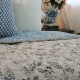 NNEDSZ Wild Flower Ocean Reversible Quilt - Blue (Size: King 228 cm x 274 cm)