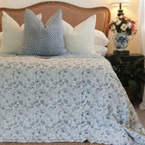 NNEDSZ Wild Flower Ocean Reversible Quilt - Blue (Size: King 228 cm x 274 cm)