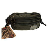 NNEDSZ FIB Canvas Bum Bag w Belt Wallet Waist Pouch Travel Mobile Phone Military - Khaki