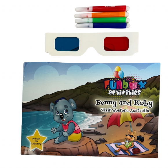 NNEDSZ Funbox 3D Colouring Set Benny & Koby Western Australia Kids Childrens Toy 3+