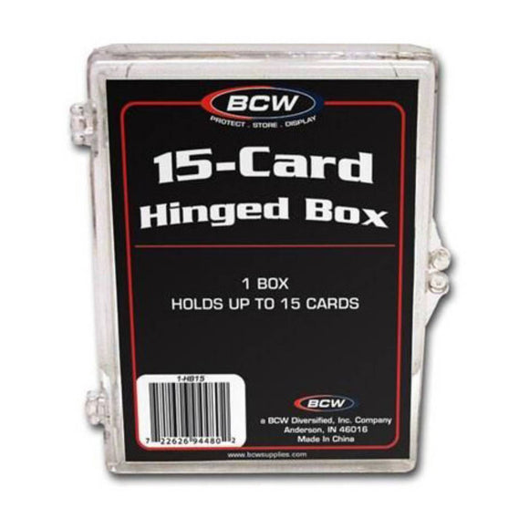NNEDSZ BCW 15 Card Hinged Playing Card Box Collect Storage Collector Holder