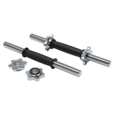NNEDSZ 1 Pair Olympic Dumbell Handles w Collars Bicep Curl Weight Training Exercise Gym