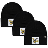 NNEDSZ 3x Goorin Buzzed Beanie Hat Warm Winter Ski Animal Series - Black