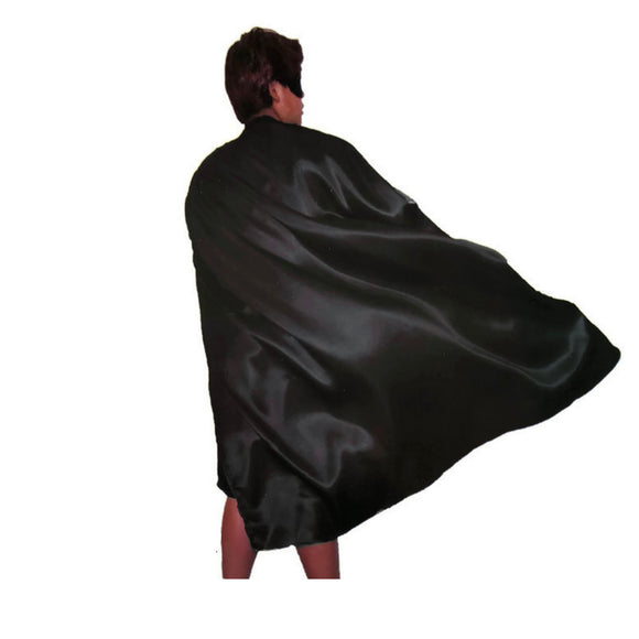 NNEDSZ ADULT CAPE Costume Cloak Halloween Fancy Dress Coat Jacket Superhero Book Week - Black