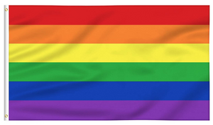 NNEDSZ DELUXE RAINBOW GAY PRIDE FLAG Outdoor Banner 150x90cm 3x5ft with Metal Eyelets