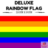 NNEDSZ DELUXE RAINBOW GAY PRIDE FLAG Outdoor Banner 150x90cm 3x5ft with Metal Eyelets
