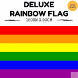 NNEDSZ 2x DELUXE RAINBOW GAY PRIDE FLAG Outdoor Banner 150x90cm 3x5ft w Metal Eyelets