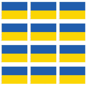 NNEDSZ 12x Ukraine Country Flag Ukrainian Heavy Duty with Metal Eyelets - 150cm x 90cm