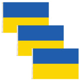 NNEDSZ 3x Ukraine Country Flag Ukrainian Heavy Duty with Metal Eyelets - 150cm x 90cm