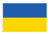 NNEDSZ 3x Ukraine Country Flag Ukrainian Heavy Duty with Metal Eyelets - 150cm x 90cm