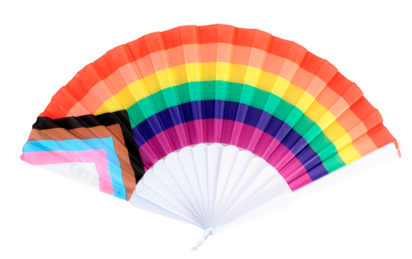 NNEDSZ 1x Rainbow Gay Pride Fabric Cooling Fan LGBTQ