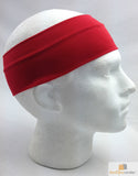 NNEDSZ PLAIN HEADBAND Elastic Stretch Sports Yoga Hair Band Unisex 8cm Wide Wrap - Red