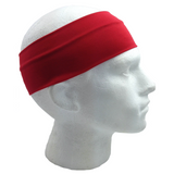 NNEDSZ PLAIN HEADBAND Elastic Stretch Sports Yoga Hair Band Unisex 8cm Wide Wrap - Red