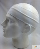 NNEDSZ PLAIN HEADBAND Elastic Stretch Sports Yoga Hair Band Unisex 8cm Wide Wrap - White