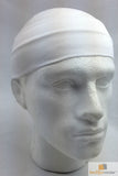 NNEDSZ PLAIN HEADBAND Elastic Stretch Sports Yoga Hair Band Unisex 8cm Wide Wrap - White