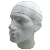 NNEDSZ PLAIN HEADBAND Elastic Stretch Sports Yoga Hair Band Unisex 8cm Wide Wrap - White