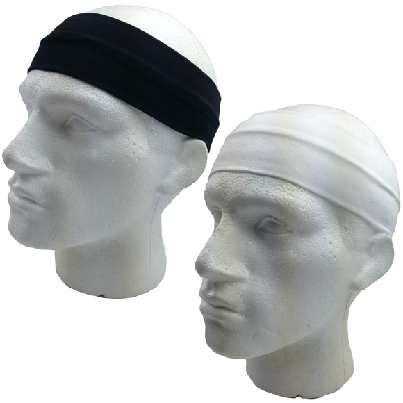 NNEDSZ 2pc Set Plain Headband Elastic Stretch Sports Yoga Hair Band Unisex Wide Wrap