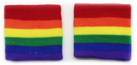 NNEDSZ 2x RAINBOW WRISTBANDS Gay Lesbian Pride LGBT Mardi Gras Party