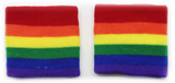 NNEDSZ 2x RAINBOW WRISTBANDS Gay Lesbian Pride LGBT Mardi Gras Party