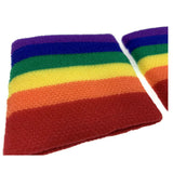 NNEDSZ 2x RAINBOW WRISTBANDS Gay Lesbian Pride LGBT Mardi Gras Party