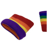 NNEDSZ 2x RAINBOW WRISTBANDS Gay Lesbian Pride LGBT Mardi Gras Party