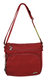 NNEDSZ FIB Mens Crossbody Bag Satchel Adjustable Shoulder Strap Travel - Burgundy