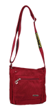 NNEDSZ FIB Mens Crossbody Bag Shoulder Strap Travel Satchel Wallet Pockets - Burgundy