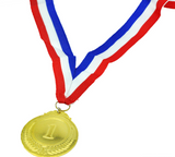 NNEDSZ 1st METAL GOLD WINNER MEDALS Sports Day School 46cm Ribbon Olympics