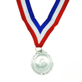 NNEDSZ 2nd METAL SILVER WINNER MEDALS Sports Day School 46cm Ribbon Olympics