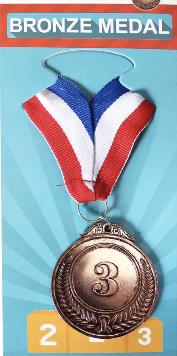 NNEDSZ 3rd METAL BRONZE WINNER MEDALS Sports Day School 46cm Ribbon
