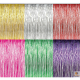 NNEDSZ Tinsel Curtain Foil Metallic Fringe Backdrop Party Door Decorations (200cm x 100cm) - Green
